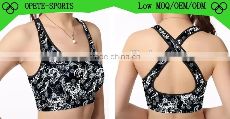 (OEM/ODM Factory)Gym Fitness Running Clothes For Women Jogging Yoga Tops Women Sports Bra