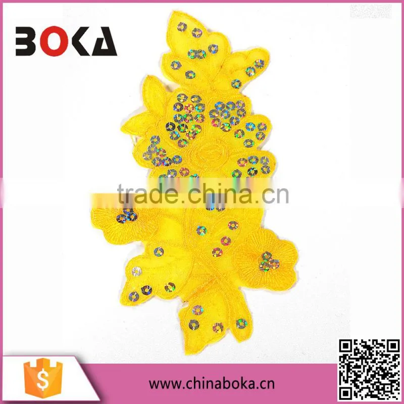 BOKA Paillette Embroidered Flower Applique Patches