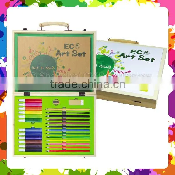Eco creative natural wooden gift box rainbow art set