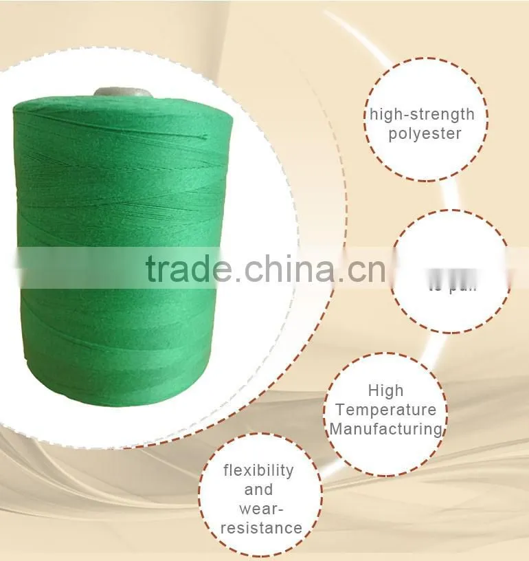 Customized colorful green polyester sewing thread