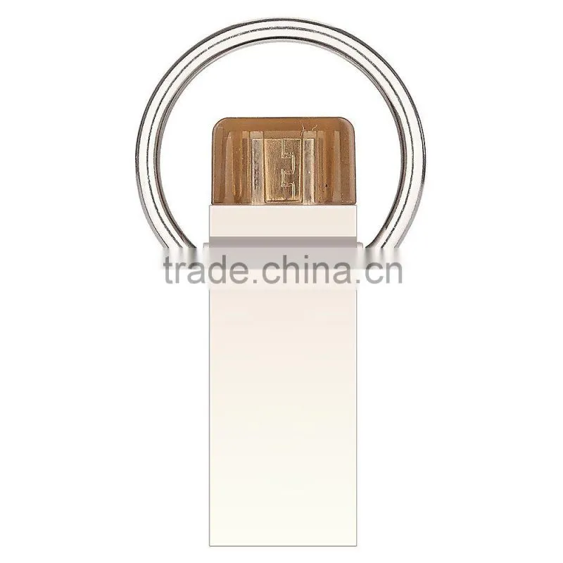 Silver color usb 3.0 OTG 8gb 16gb 32gb with iron hoop