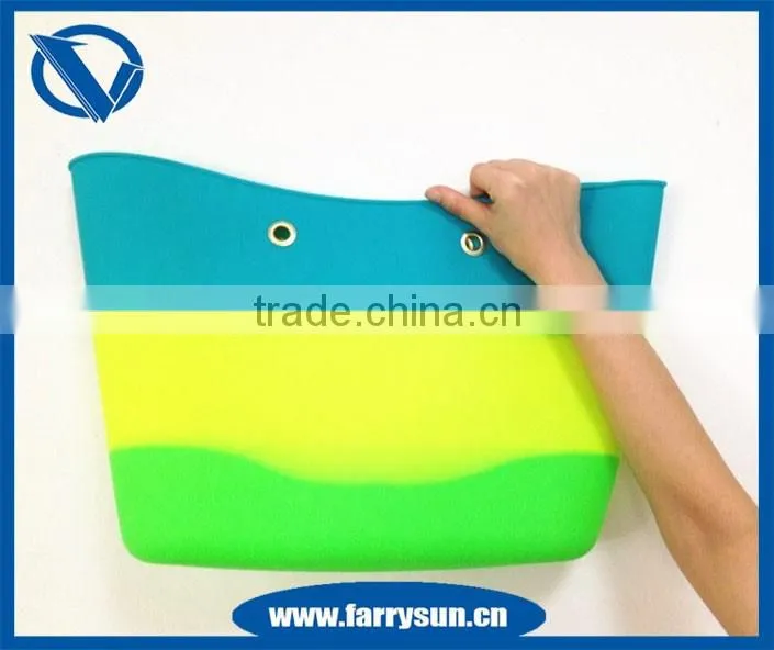 Newest silicone shoulder handbag,jelly tote bag, mix color beach handbag