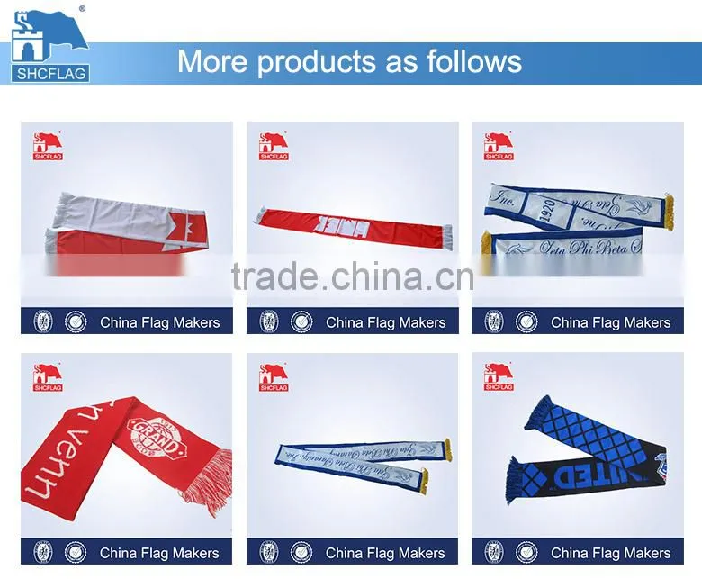 Decorative wholesale polyester custom printed football cheap scarves