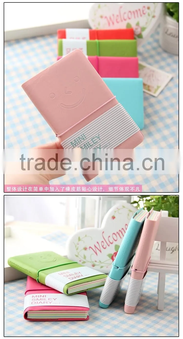 School notebook cute design diary book for kids Mini smiley diary