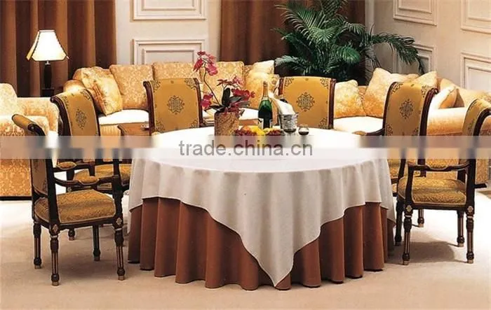 2015 Factory Price Wedding Round Polyester Table Cloth