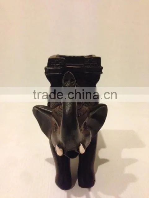 Thai elephant resin with light holder and tusk