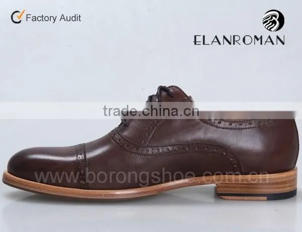Hot sale mens brogue shoes italian mens leather shoes with leather sole