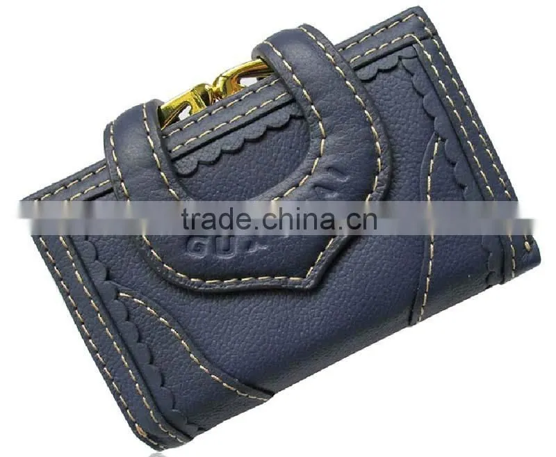 2015 new design promotion pretty leather women short purse shenzhen wallet