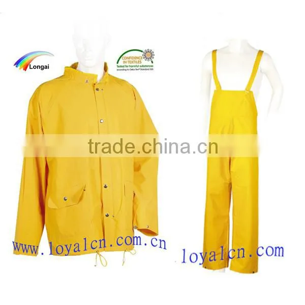 waterproof fishing yellow rubber raincoats for men