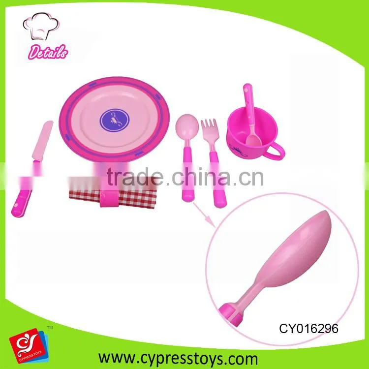 2016New Plastic tea set toy with fancy music and light for girl