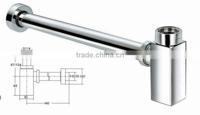 Bathroom basin bottle trap