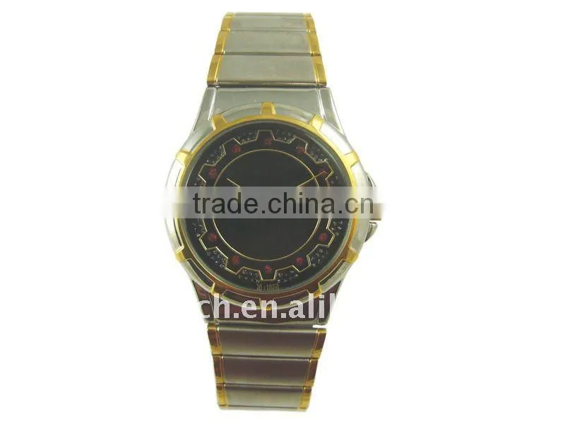 fashion men's alloy watch cheap metal watch for promotion