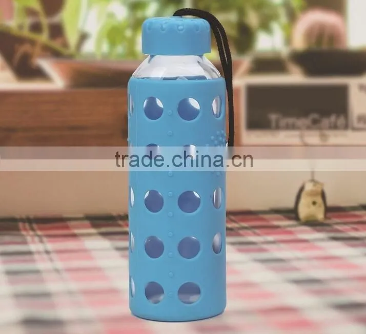 glass water bottle silicone sleeve silicone sleeve for bottle