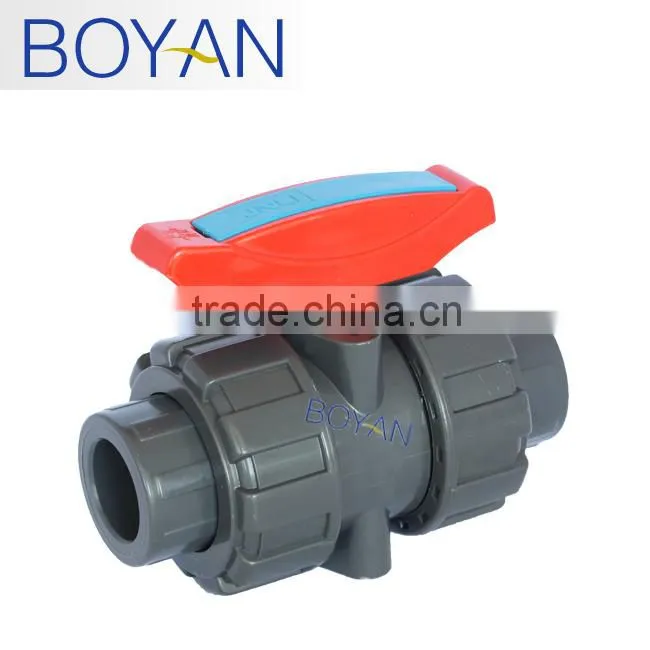 BOYAN pvc trunnion double union ball valve