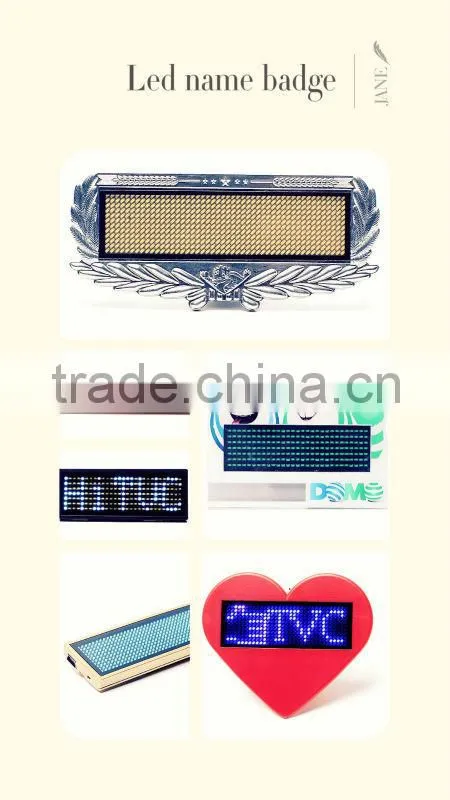 B1236 red led name badge,led name tags,led name card