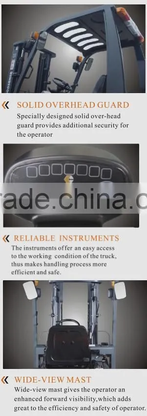 Made in China Features of Goodsense brand Gasoline Forklift Trucks for sale