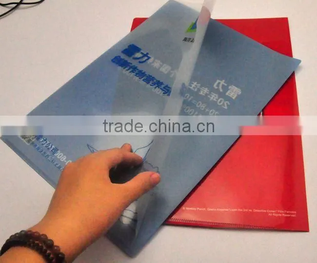 2015 High Quality plastic pp transparent A4 size hardcover file folder
