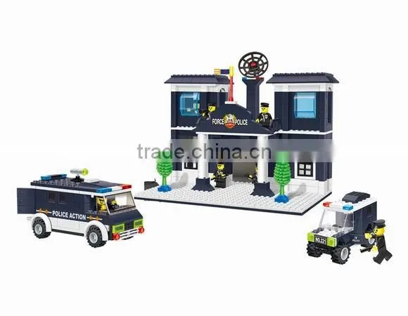 DIY Building Blocks City Police Toy child creative educational building sets