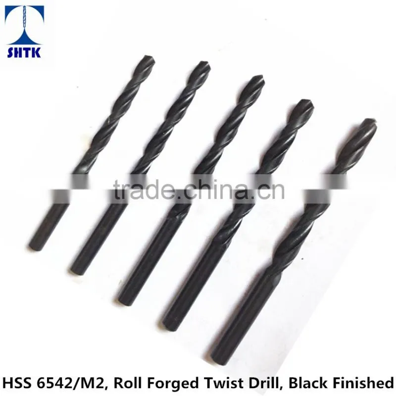 Factory sales directly, HSS M2/6542 Roll Forged twist drill bit, Black Finished