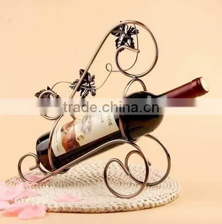 Christmas bottle frame ,single bottle wine rack table decoration
