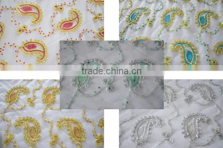 Various color ribbon embroidery table runner cheap table runner