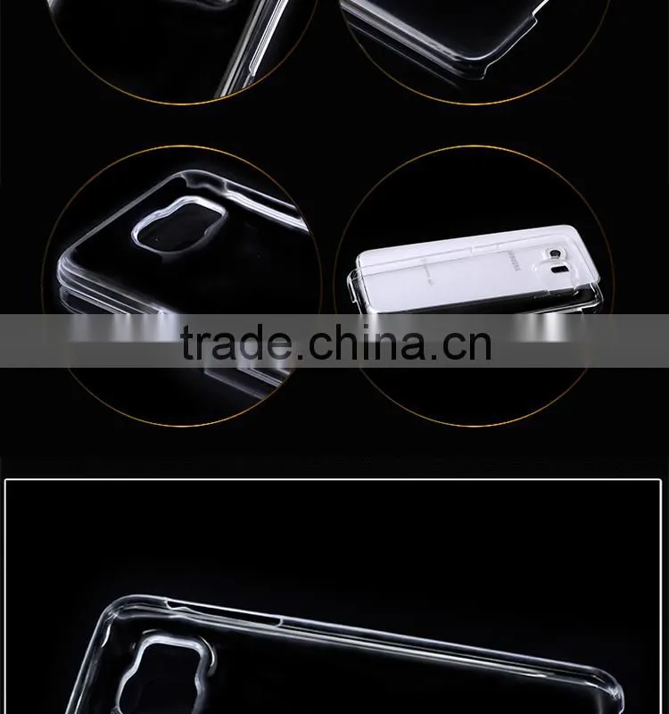 Wear resistant epoxy glue case for Samsung s6 Transparent cover