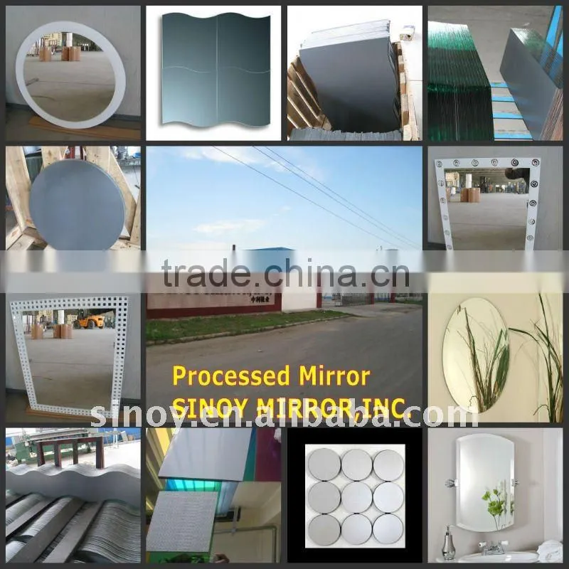 3mm to 6mm Decorative Unframed Bevelled Edge Round Mirror, Round Wall Mirror For Interior Applications