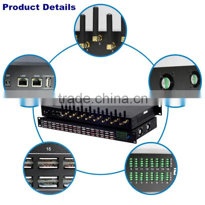 GoIP 16-64 !! Ejointech Big Sale 16 Port GoIP gateway with 4 port gsm gateway (goip-4)