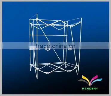 Heavy duty foldable floor wire 5 gallon water bottle rack for storage