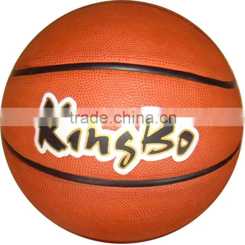 official size 7 rubber basketball ,orange color basketball