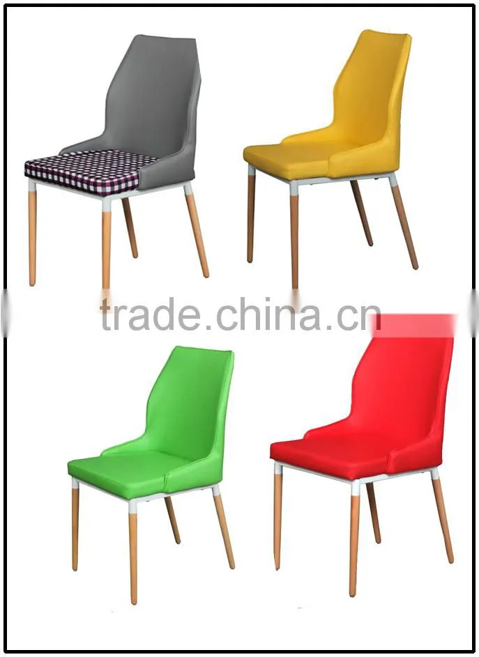 Manufacturer leather dining chair,different color colorful PU chair