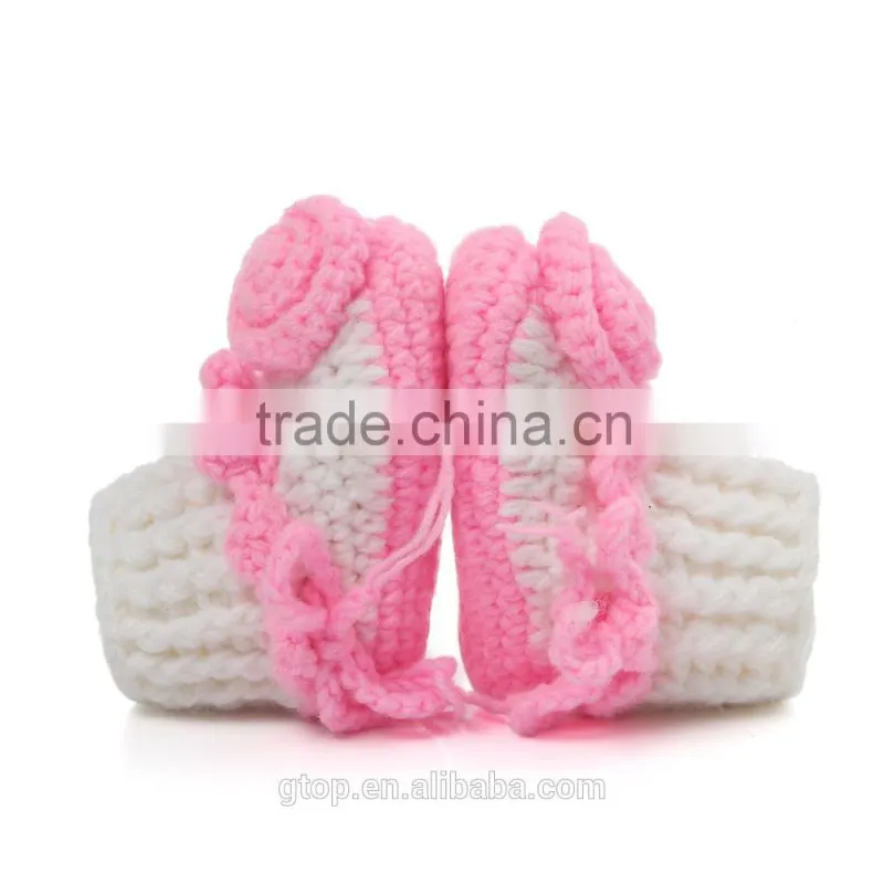 Baby Handmade Crochet Boots Shoes Supplier for 1-10 months old B-0013