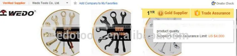 Single Open End Wrench Spanner Titanium non magnetic Lightweight High-Quality china supplier WEDO TOOLS