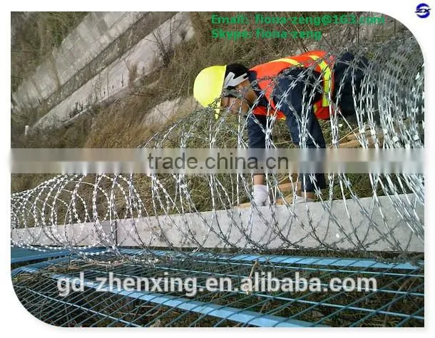 Guangzhou barbed wire mesh and fencing material for frontier border manufacturer
