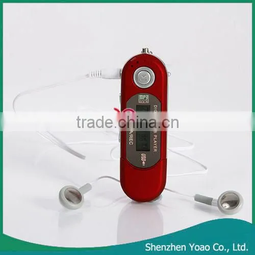 USB2.0 LCD 16GB MP3 Player with Voice Recorder Function Red