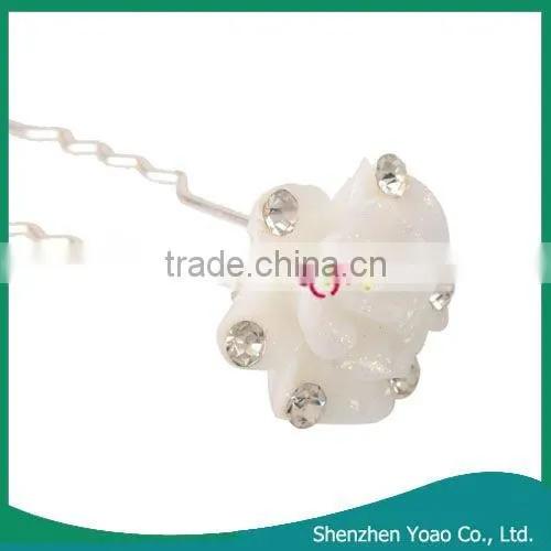 Hot Sale White Flower Hair Pin
