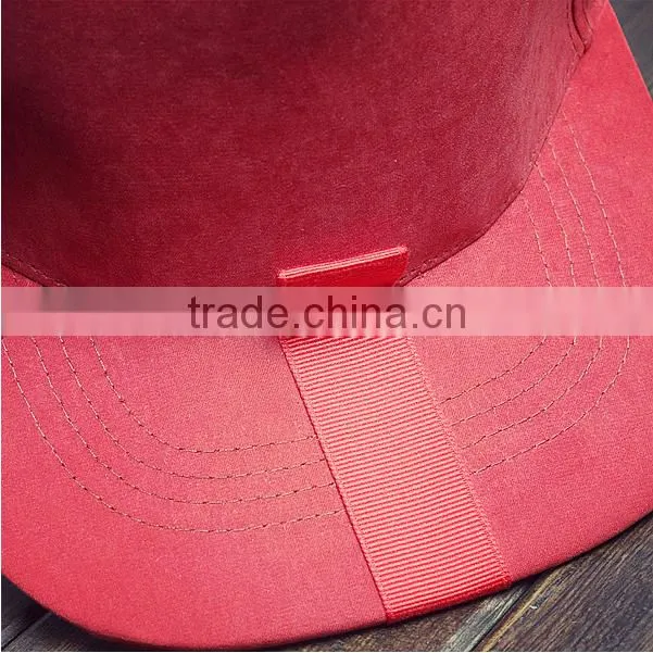 suede baseball cap with lace string at back closure for wholesale