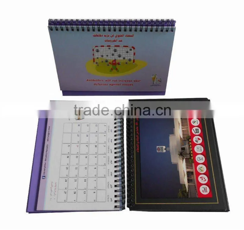 2014 spiral desk calendars / promotional calendars /table calendars