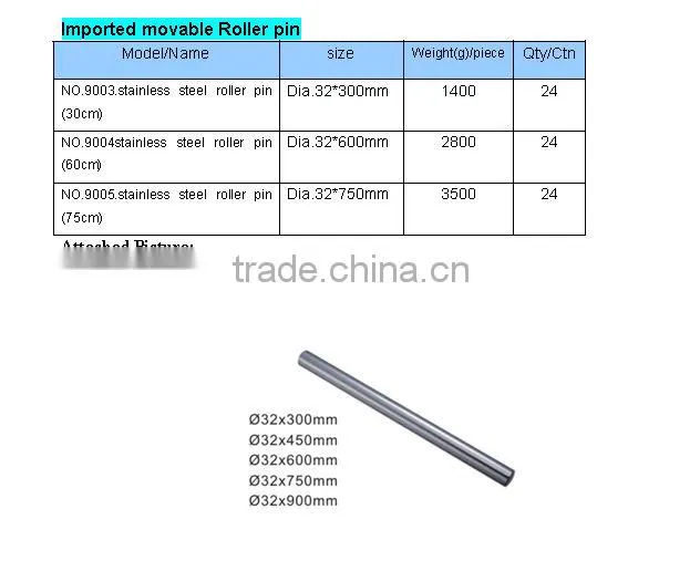 9003 BAKEST roll pin/stainless steel roll pin/baking tool supplies