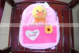 30cm promotional customzied stuffed pink plush poodle animal shape handbag toy with handgrip