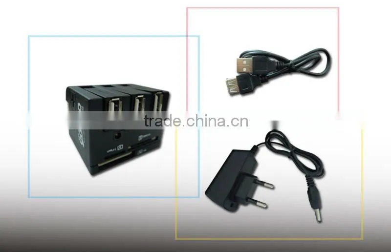 USB 2.0 COMBO Card Reader with 3 USB Port