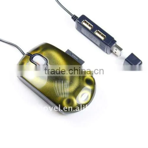 Mouse With USB HUB and card reader