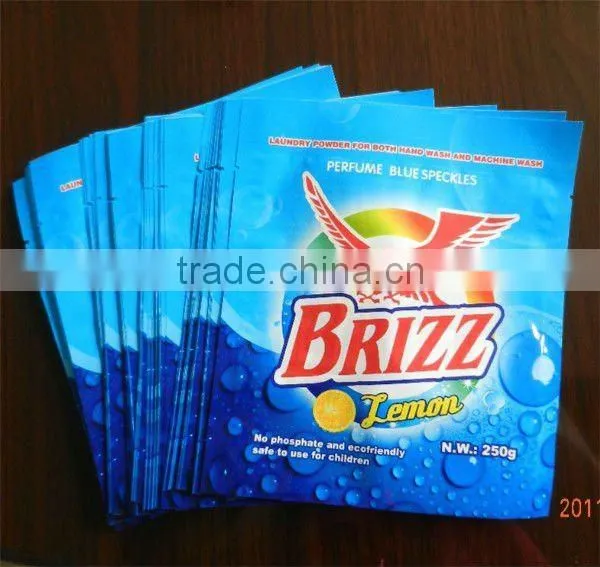 BOPP/PE Laminated 3 Sides Seal Laundry Powder Packaging Bags