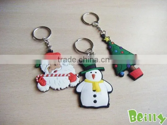 new design cute fashion rubber keychain