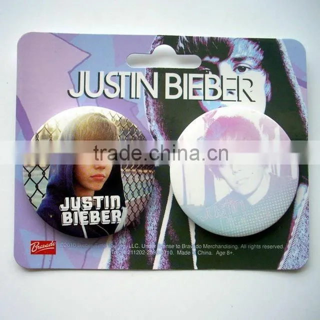 Coloured promotional gift tinplate badge for decoration