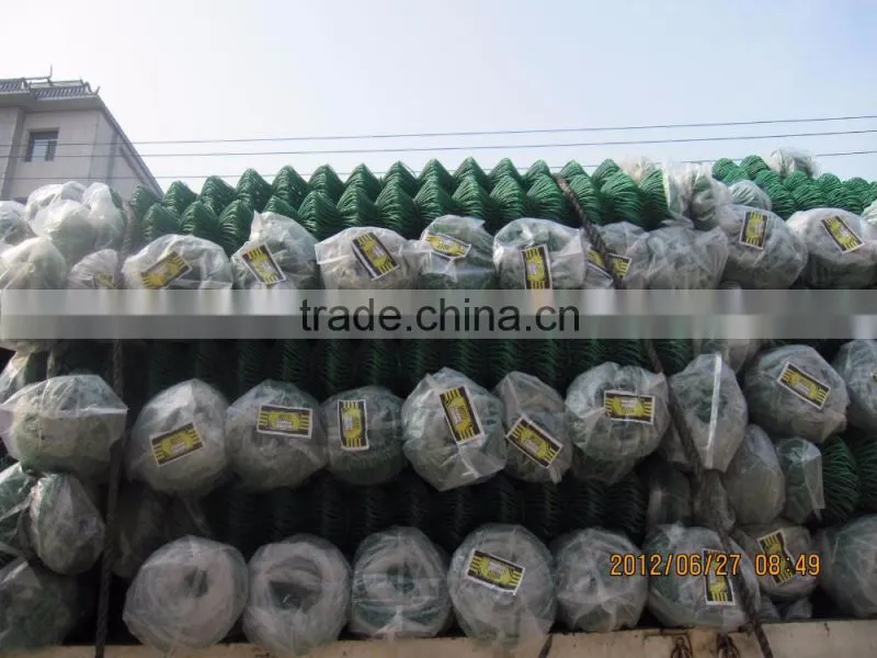 PVC Coated Chain Link Fence Used For Playground fence or Road Fence