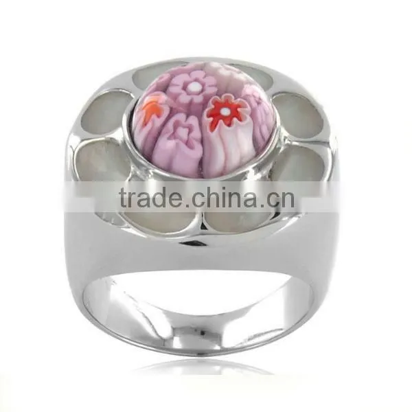 Fashion jewelry high quality stainless steel wedding different types stones rings single stone ring blue stone ring (LR9418)