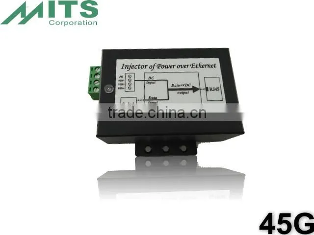 CE/FCC 24W/48V 1 port Gigabit PoE Injector for IP Phone, IP Cam, AP, Security & Networking Devices