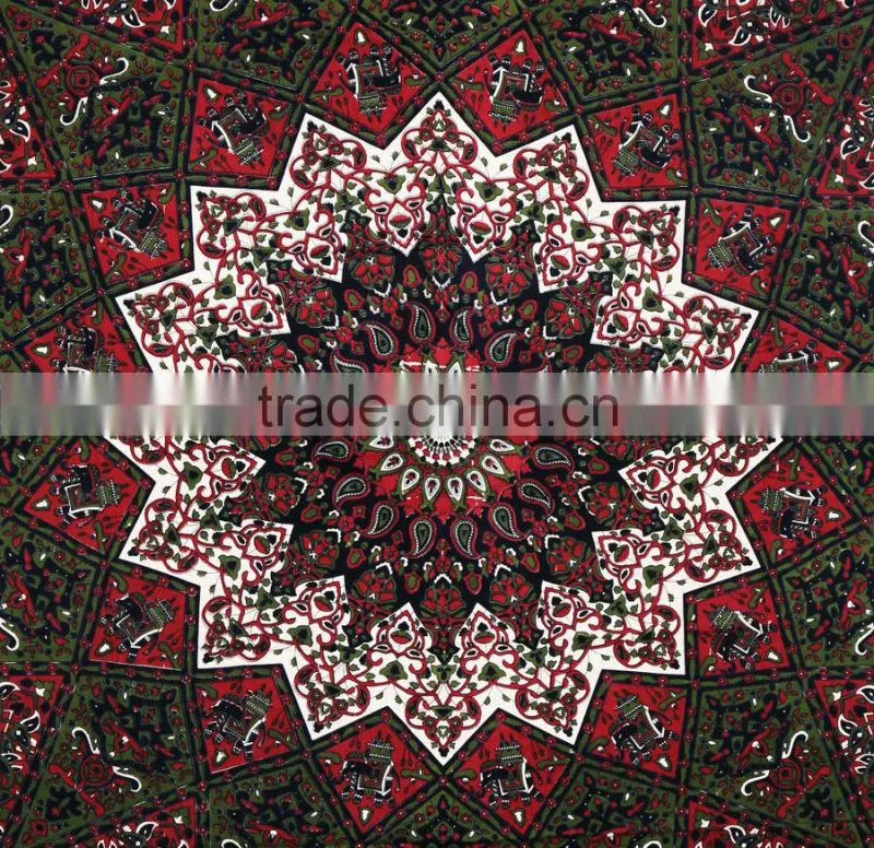 Green mandala tapestry indian tapestry bedspread bohemian hippie tapestry beach throw Indian Mandala Tapestry Wall Hanging Art