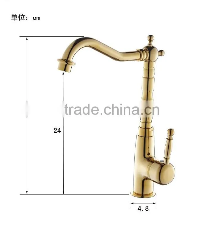 Sanitary ware kitchen basin sink faucet gold brushed kitchen faucet